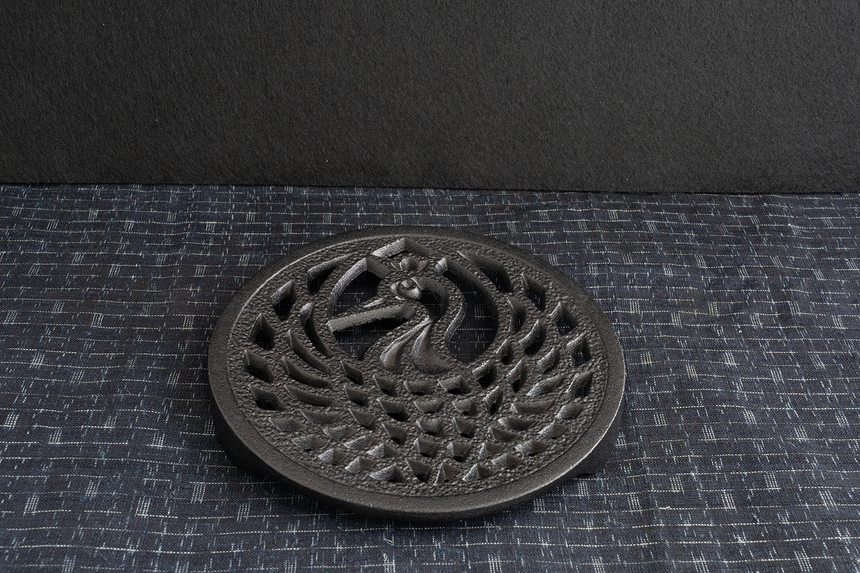 Gusseisen Untersetzer Kranich